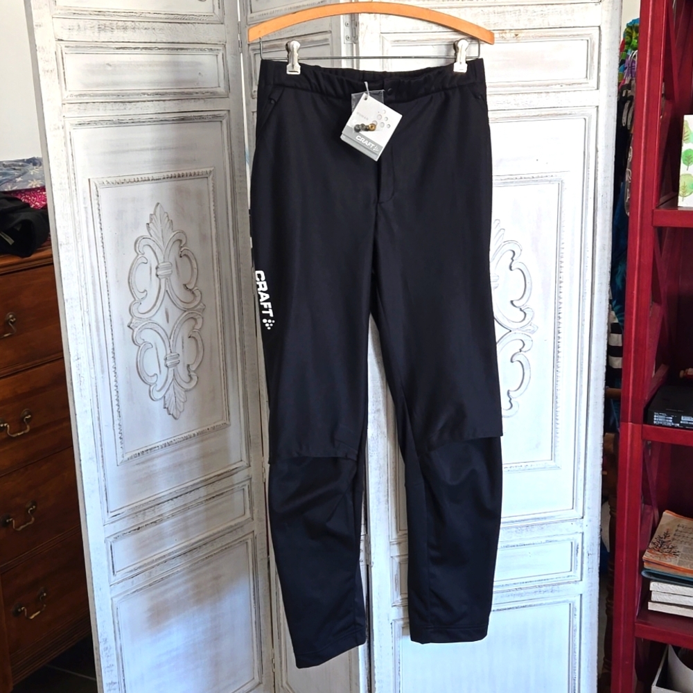 Craft Black Women's M Athletic XC pants with zipper pockets and ankles Sweden
